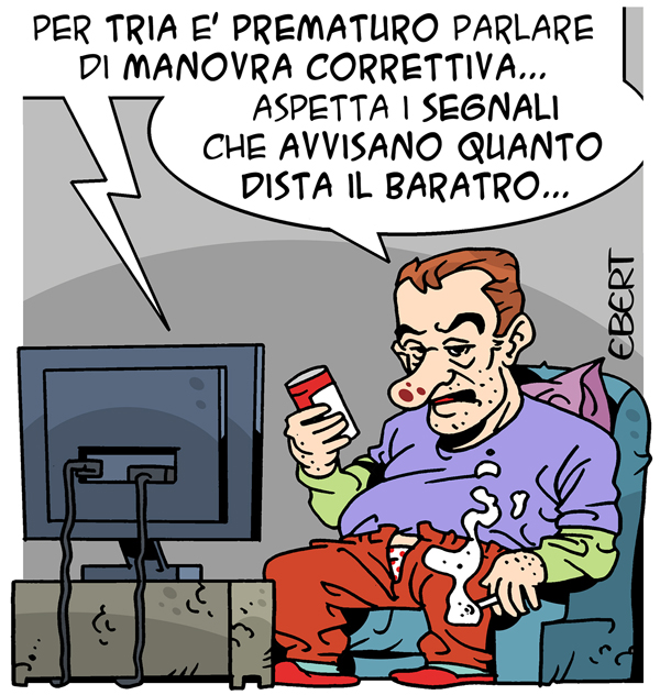 La Vignetta d’Autore di Ebert: manovra… sul baratro