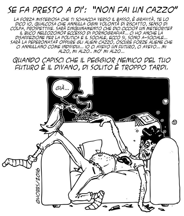 La Vignetta d'Autore di Alessandro Niccolai: il divano di cittadinanza…