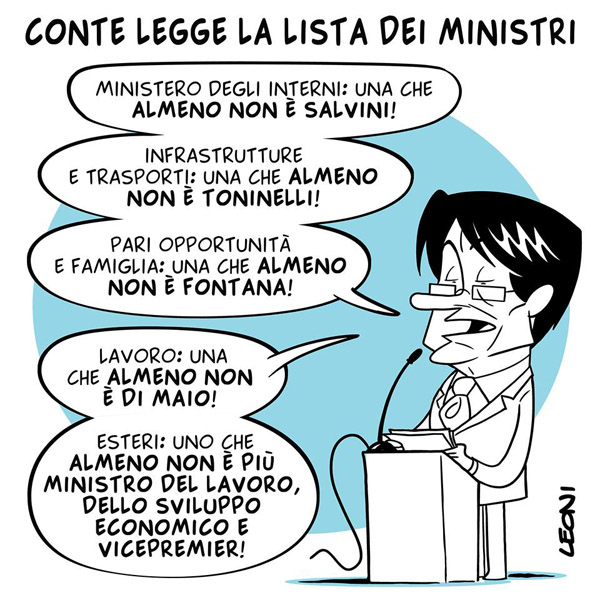 La nuova compagine governativa. Ovvero, “i ministri a perdere…”
