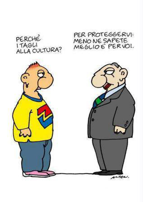 Ultime notizie dal fronte “cultura”...