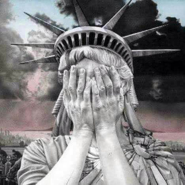 La statua della libertà "in pausa"....
