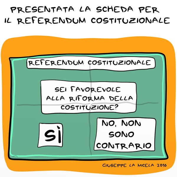 Scheda per il Referendum costituzionale...