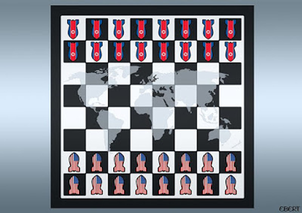 "scacco al matto", ovvero il gioco...esplosivo di Trump e Kim Jong-un...