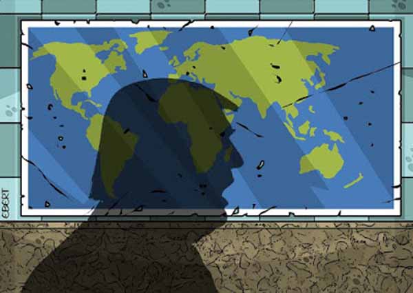 Un’ombra si aggira, sinistra, per il globo terracqueo.